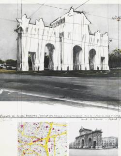 Christo - Puerta de Alcalá, Wrapped, Project for Madrid (Schellmann 107)