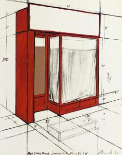 Christo - Red Store Front, Project (Schellmann 93)
