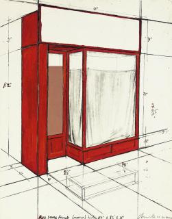 Christo - Red Store Front, Project (Schellmann 93)