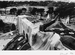 Christo - Rome, Porta Pinciana Wrapped 1974