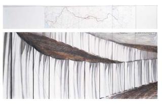 Christo - Running Fence - Project for Sonoma County and Marin County, California