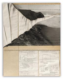Christo - Running Fence (Project For Sorona County And Maxin County, State Of California/Pacific Ocean, Bodega Bay, Estero Road, Valley Ford, State Highway 1 And 101)