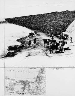 Christo - Ten Million Oil Drums Wall, Project for the Suez Canal (Schellmann and Benecke 56-8)