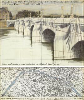 Christo - The Pont Neuf, Wrapped (Project for Paris)