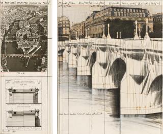 Christo - The Pont-Neuf wrapped (project for Paris)
