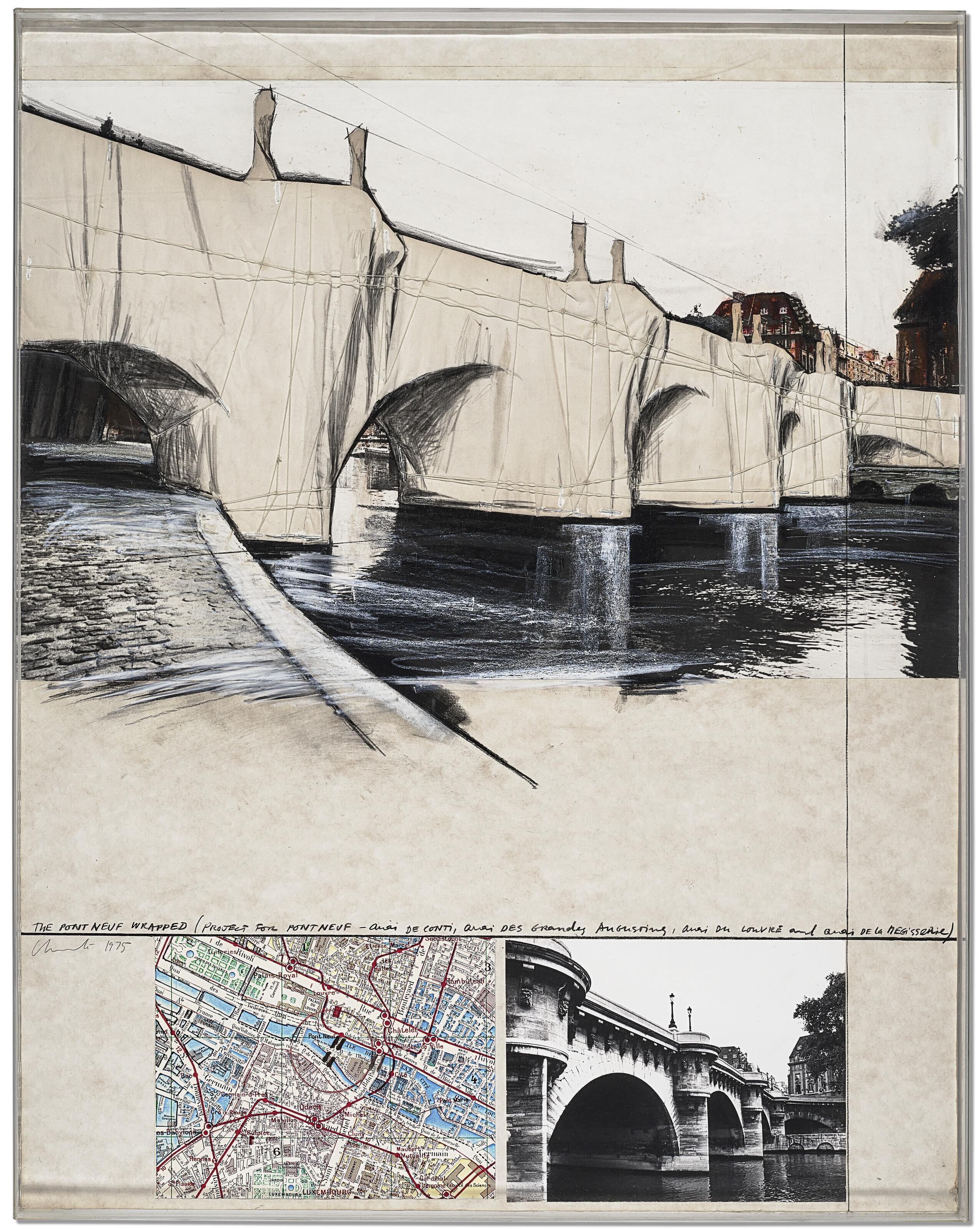 Christo - The Pont Neuf Wrapped (Project for Pont Neuf - Quai de Conti, Quai des Grandes Augustins, Quai de Louvre and Quai de la Megisserie)