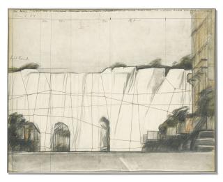 Christo - The Wall 1974 - Project For A Wrapped Roman Wall Porta Pinciana Delle Mura Aureliane