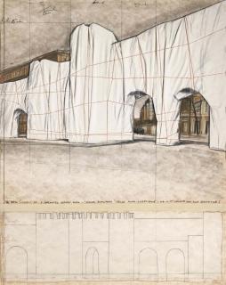Christo - The Wall (Project For A Roman Wrapped Wall - \