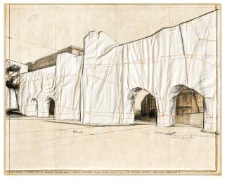 Christo - The Wall (Project for a Wrapped Roman Wall - \