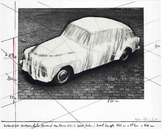 Christo - Wrapped Automobile, Project for Volvo 122 S Sport Sedan (S. 113)
