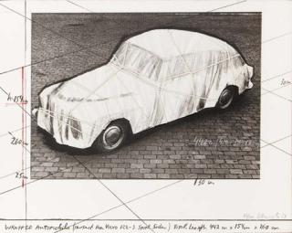 Christo - Wrapped Automobile, Project for Volvo 122 S Sport Sedan (S. 113)