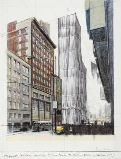 Christo - Wrapped Building, Project for #1 Times Square, 42nd Street and Broadway, New York City