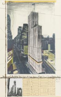 Christo - Wrapped Building, Project For 1 Times Square, Allied Chemical Tower, New York (Schellman 154)