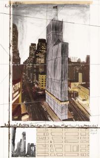 Christo - Wrapped Building, Project for 1 Times Square, Allied Chemical Tower, New York (Schellman 154)