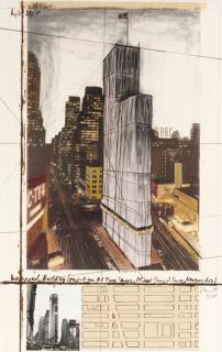 Christo - Wrapped Building, Project for 1 Times Square, Allied Chemical Tower, New York  (Schellmann 154)