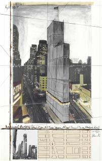 Christo - Wrapped Building, Project for 1 Times Square, Allied Chemical Tower, New York