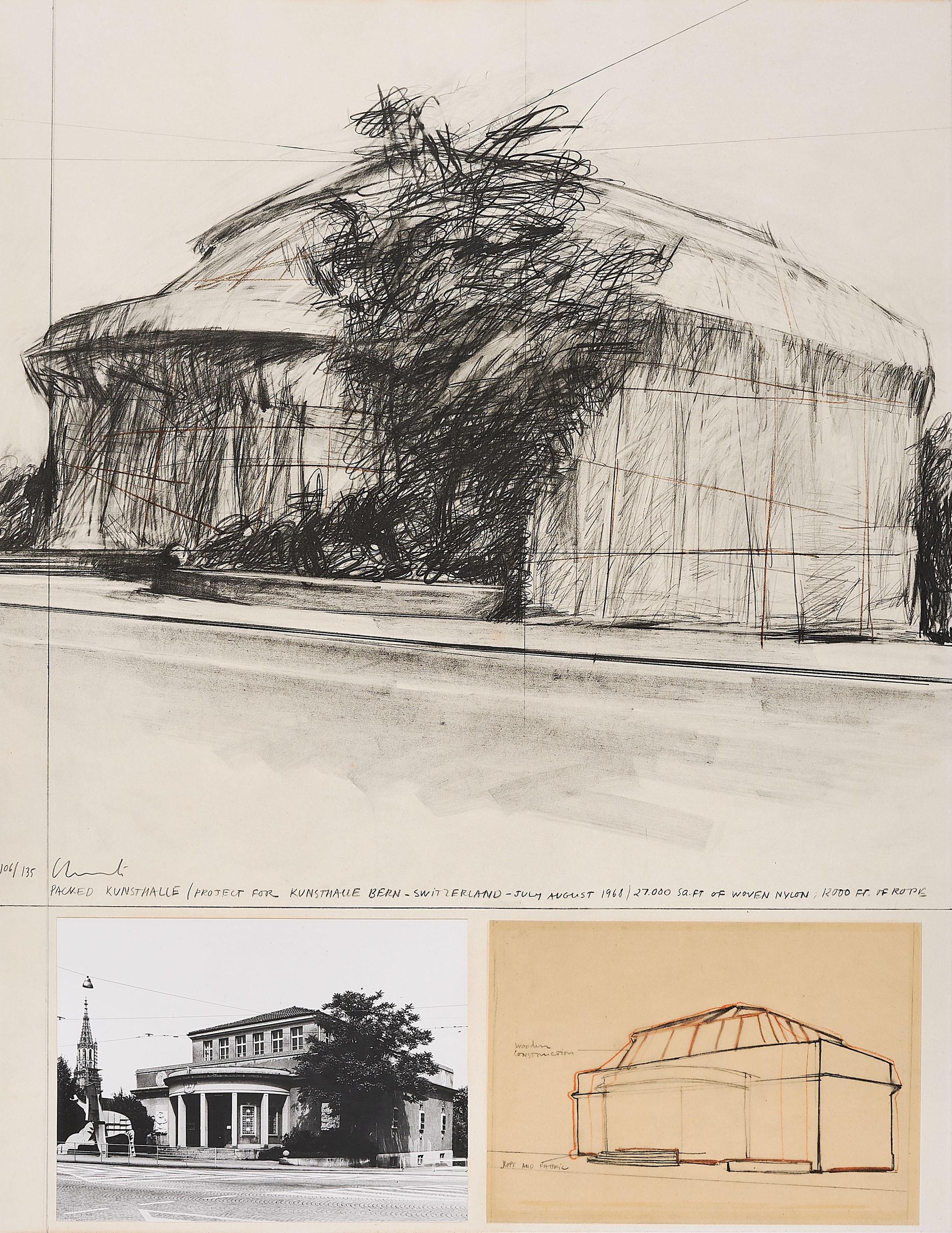 Christo - Wrapped Kunsthalle Bern, 1967-68.