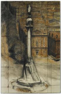 Christo - Wrapped Monument To Cristobal Colón (Project For Barcelona)