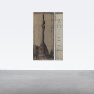 Christo - Wrapped Monument To Cristobal Colón, Project For Barcelona