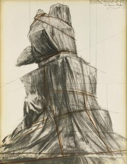 Christo - Wrapped Monument To Vittorio Emanuele (Project For Piazza Del Duomo, Milano)