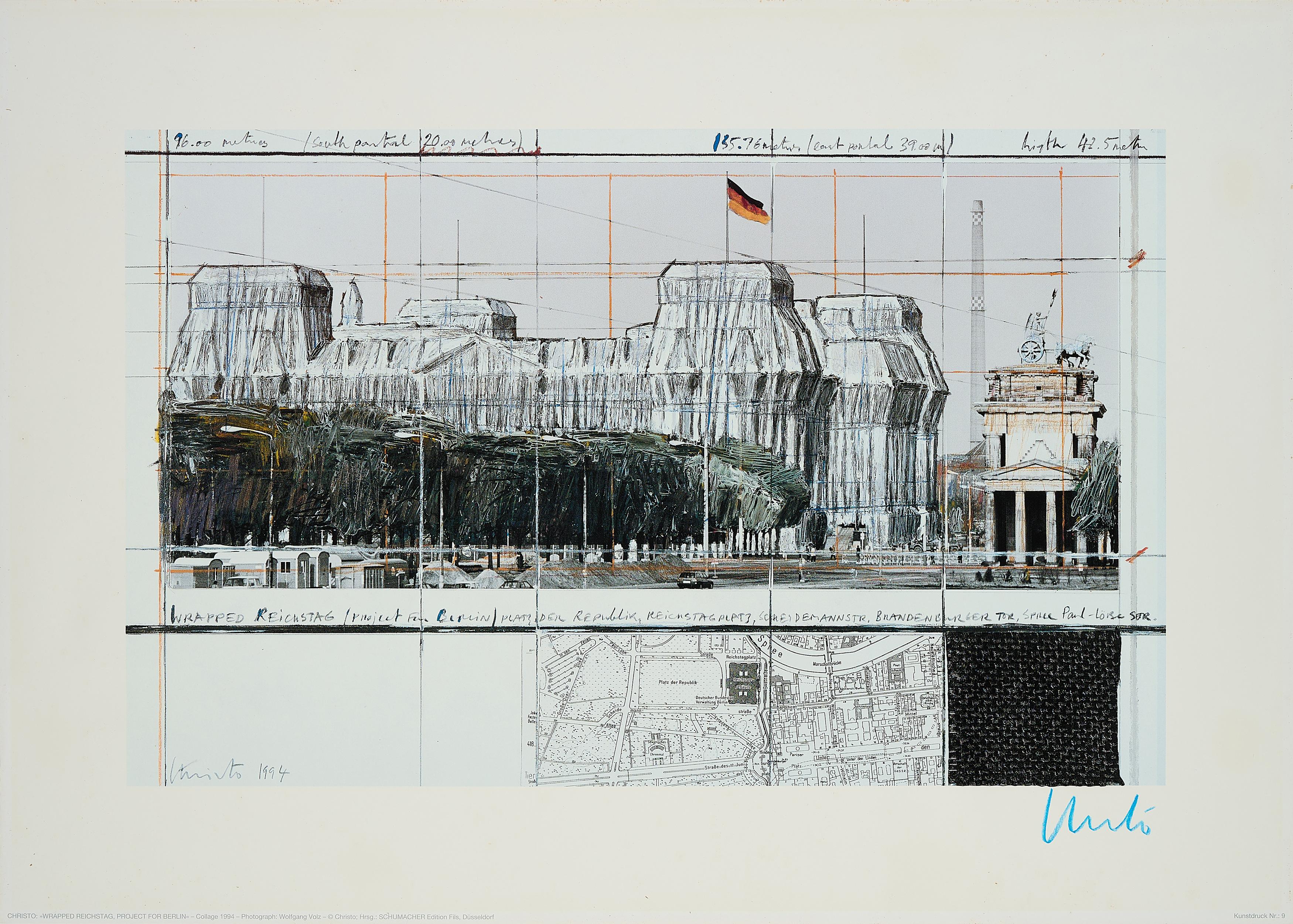 Christo - Wrapped Reichstag, Project for Berlin.