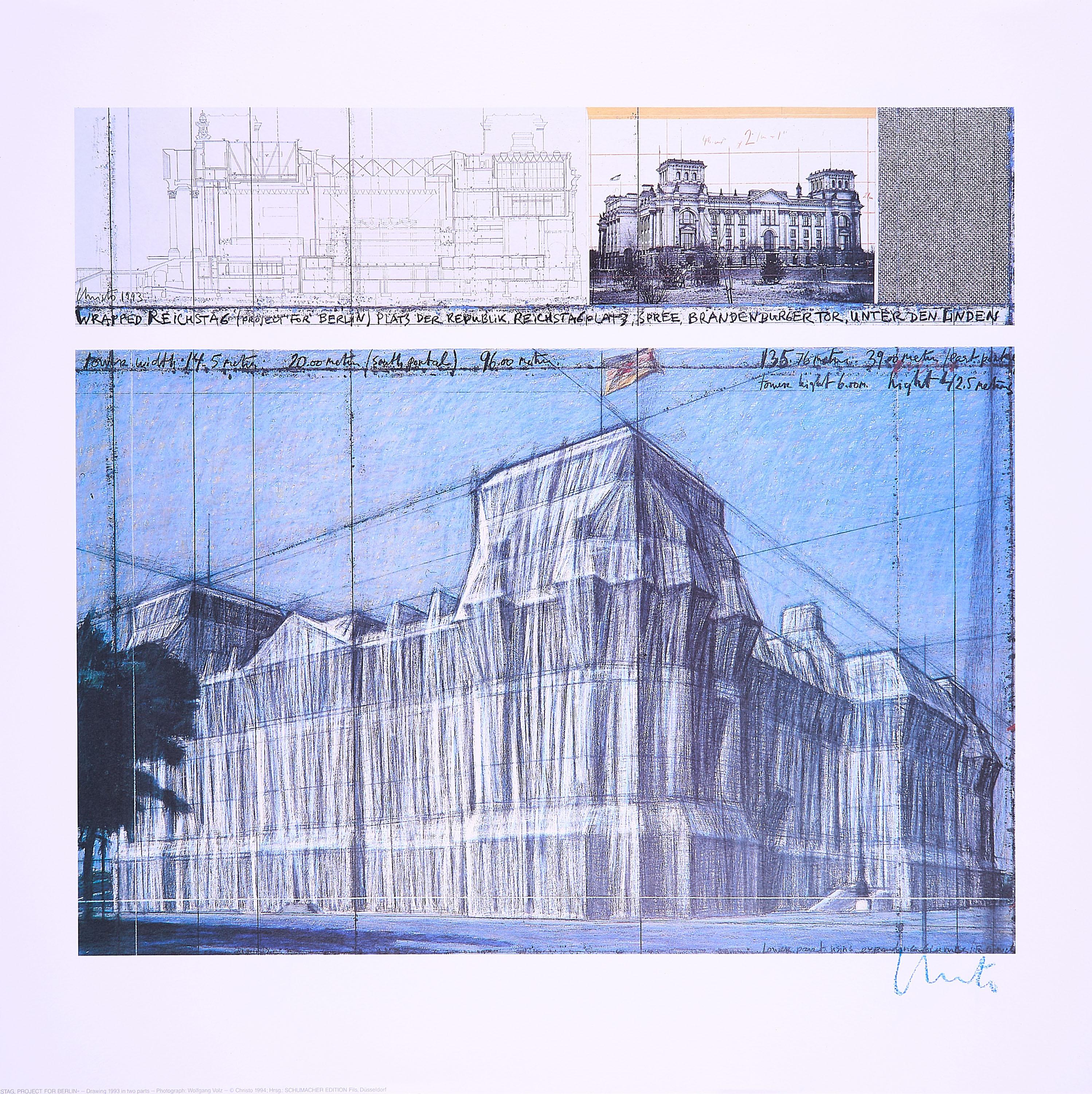 Christo - Wrapped Reichstag. Project for Berlin.