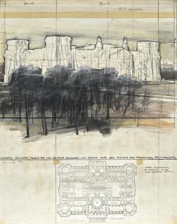 Christo - Wrapped Reichstag (Project for der Deutsche Reichstag-West Berlin, Platz der Republik and Tiergarten, Reichstag Platz)
