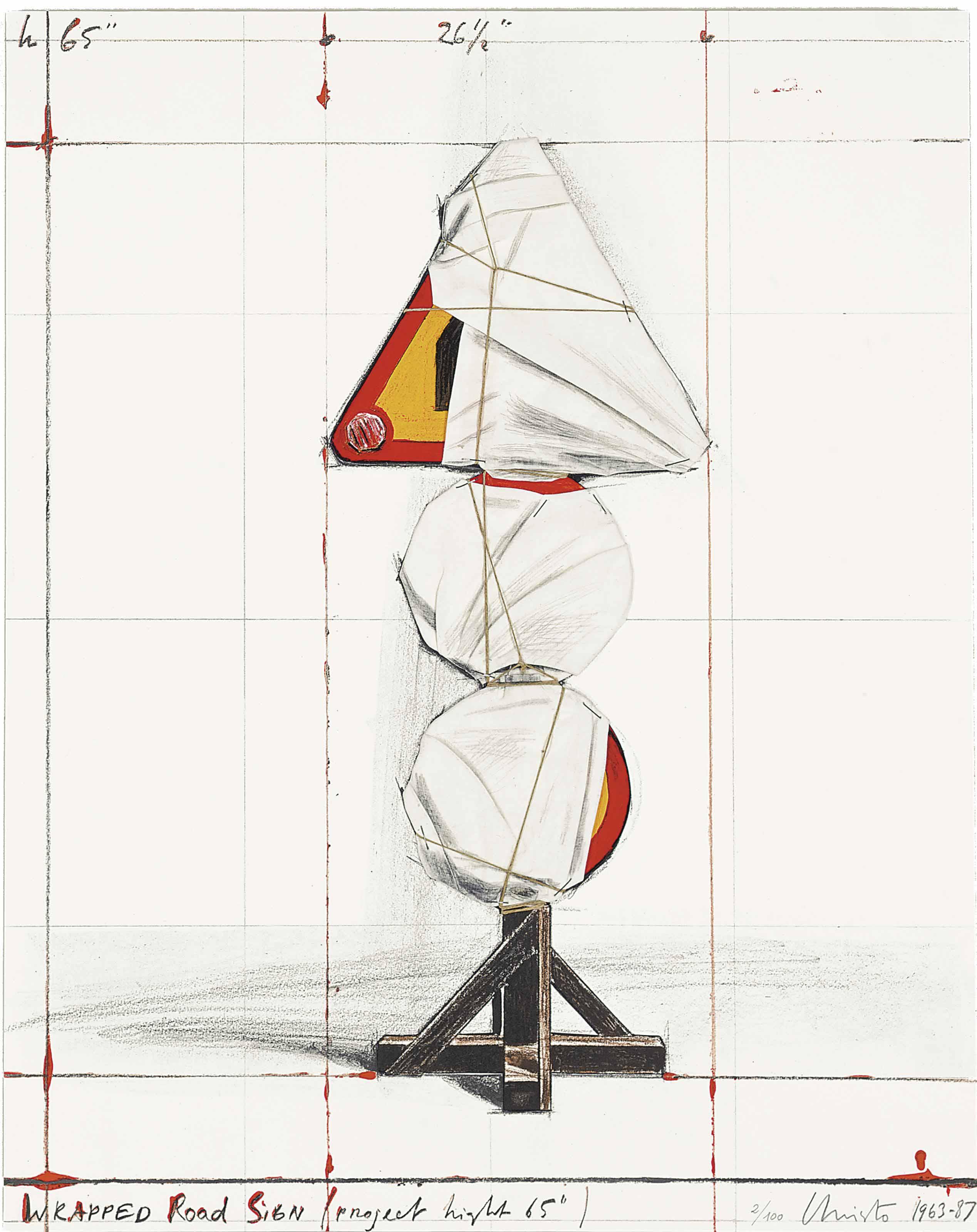 Christo - Wrapped Road Sign, Project