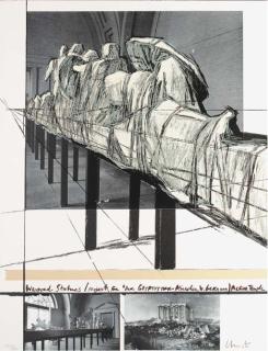Christo - Wrapped Statues (Project for \'Der Glyptomer-München\', West Germany) Aegina Temple