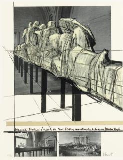 Christo - Wrapped Statues (Project for \'Der Glyptotek-München\', West Germany) Aegina Temple, from Games of the XXIVth Olympiad Seoul 1988 (Sch. 135)