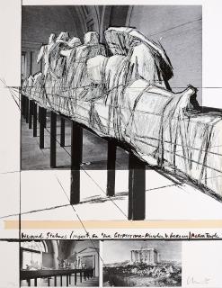 Christo - Wrapped Statues, Project for Die Glyptothek, München.