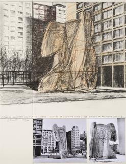 Christo - Wrapped Sylvette - Project for Picasso\'s Sylvette at Washington Square Village, New York