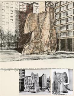 Christo - Wrapped Sylvette, Project for Picasso’s Sylvette at Washington Square Village, New York