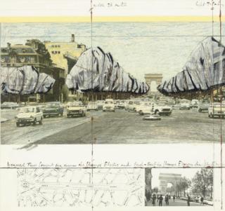 Christo - Wrapped Trees, Project for the Avenue des Champs-Elysées, Paris (S. 160)