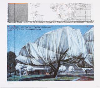 Christo - Wrapped Trees Project for the Fondation Beyeler and Berower Park, Switzerland, 1998