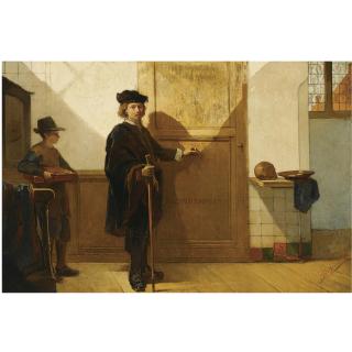 Christoffel Bisschop - Dutch Rembrandt On His Way To The Anatomical Lesson Of Dr. Tulp