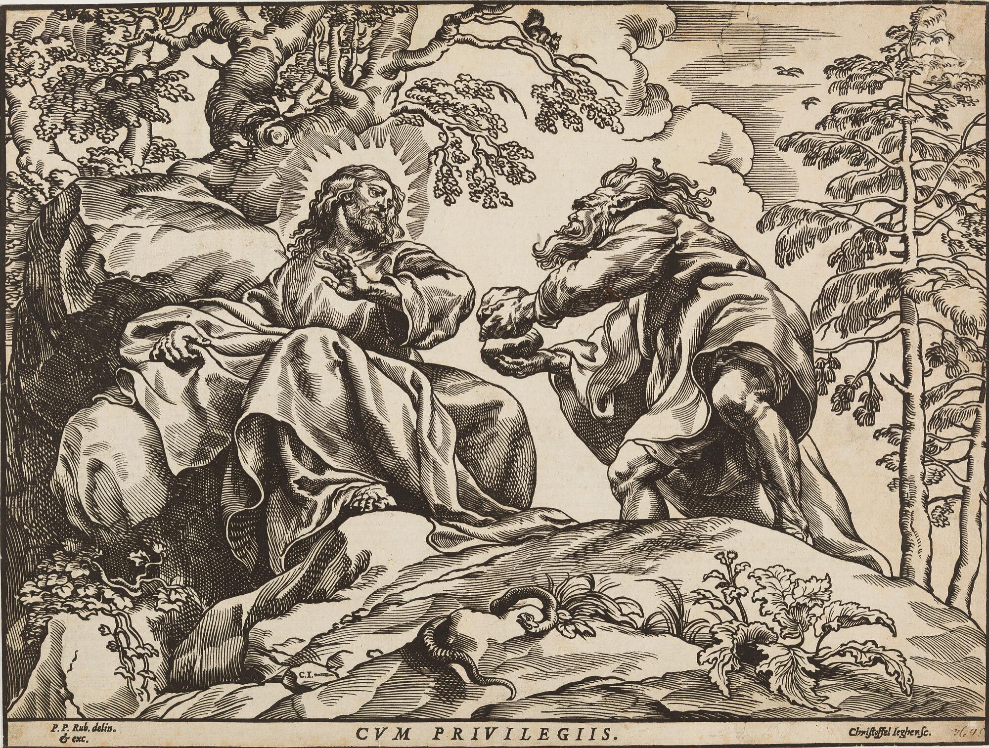 Christoffel Jegher - Die Versuchung Christi durch den Teufel.