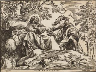 Christoffel Jegher - Die Versuchung Christi durch den Teufel.