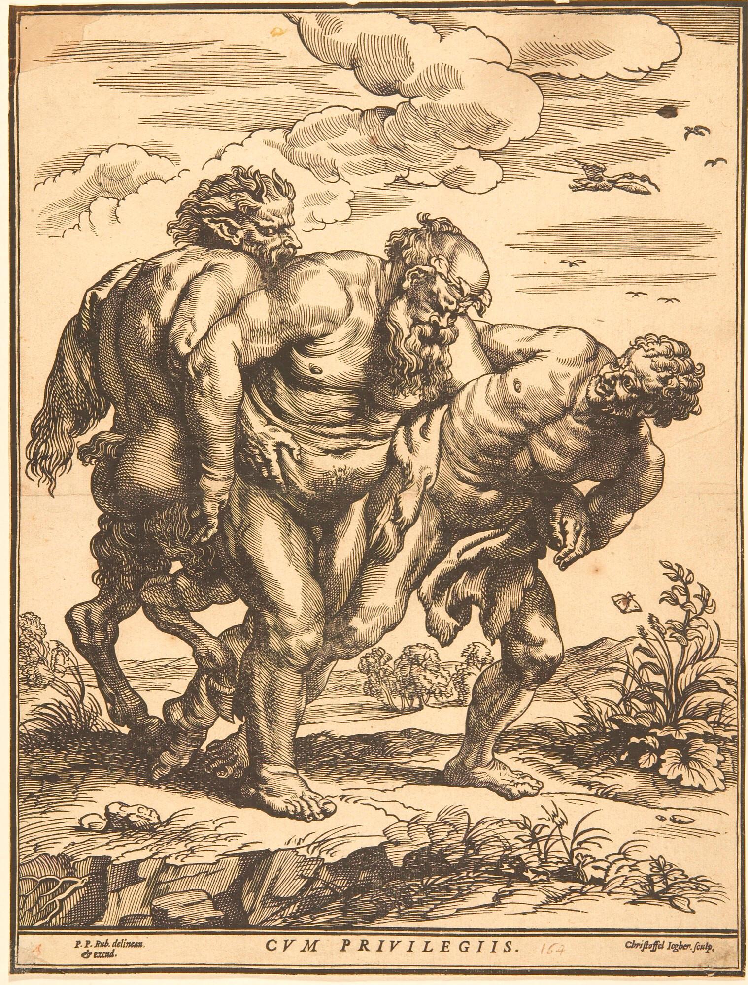 Christoffel Jegher - Silen, begleitet von Satyr und Faun.