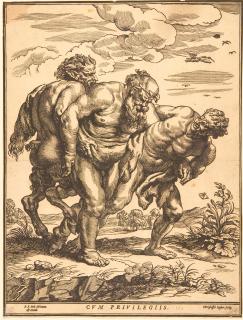 Christoffel Jegher - Silen, begleitet von Satyr und Faun.