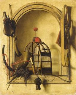 Christoffel Pierson - A trompe l\'oeil of hunting equipment