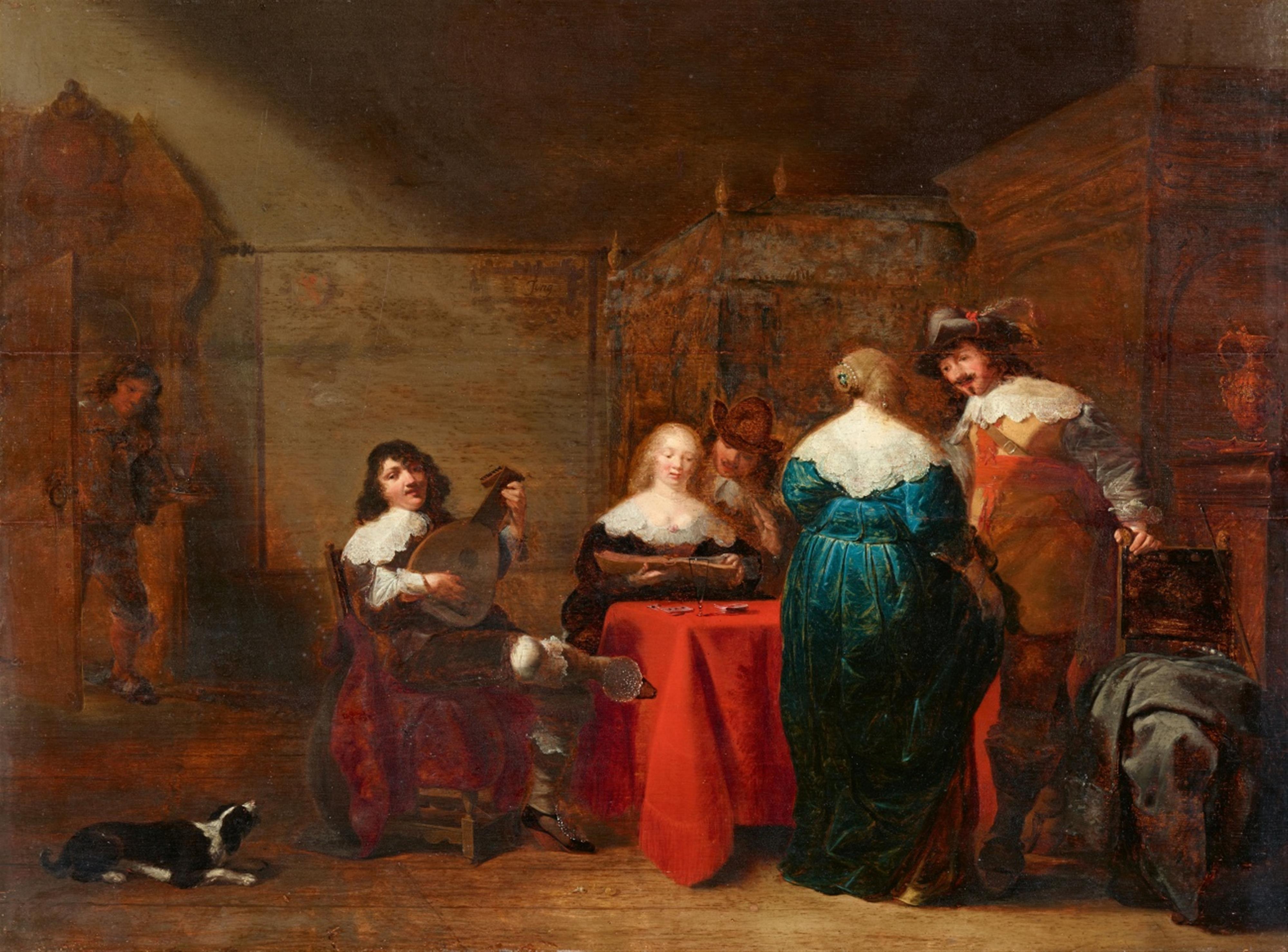 Christoffel van der Laemen - Interieur mit einer musizierenden Gesellschaft