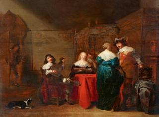 Christoffel van der Laemen - Interieur mit einer musizierenden Gesellschaft