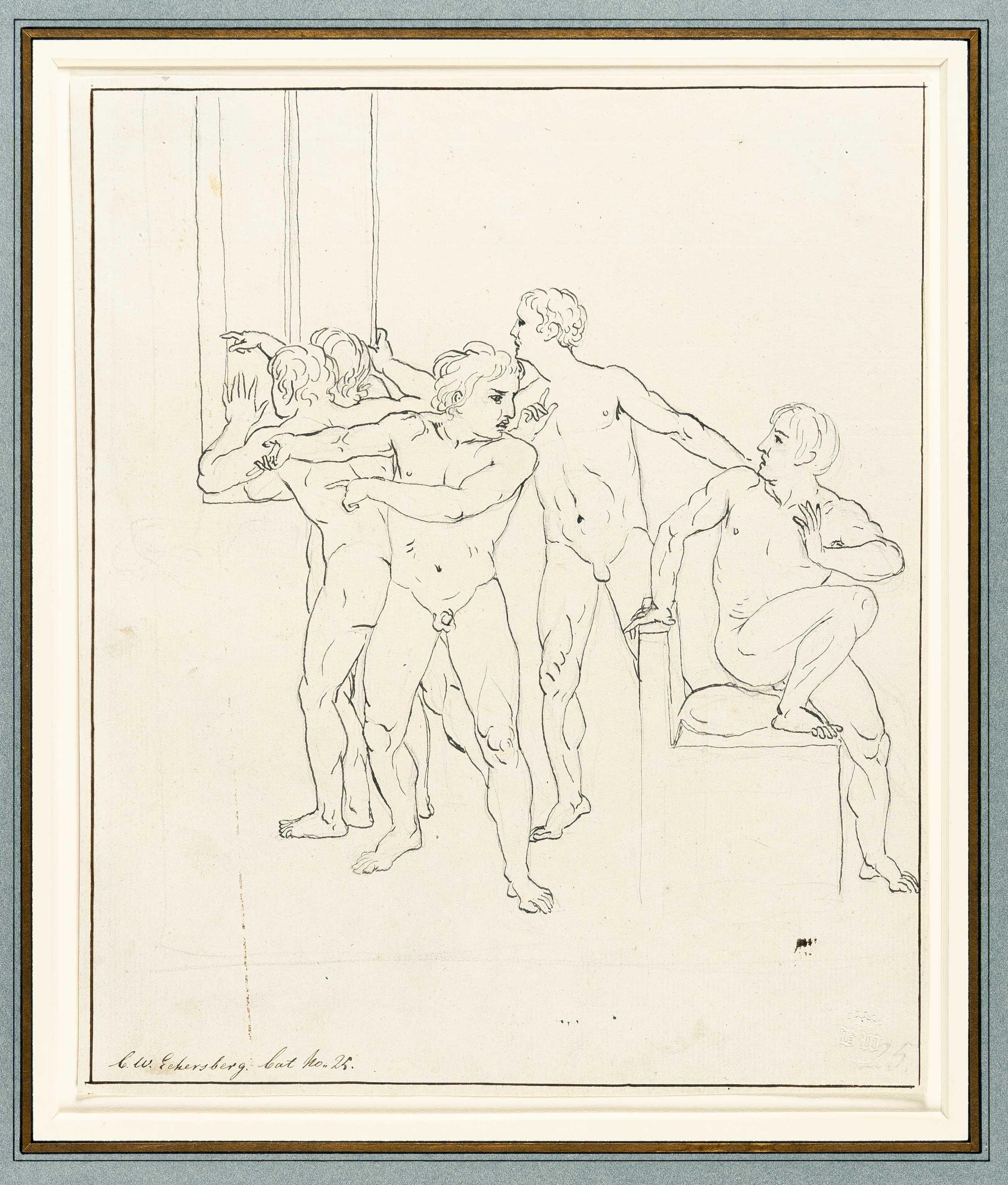 Christoffer Wilhelm Eckersberg - Aufgeschreckte Aktmodelle