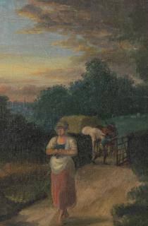 Christoffer Wilhelm Eckersberg - Peasant girl knitting