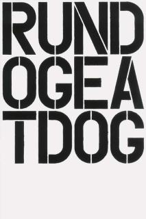 Christoper Wool - Untitled (W24) (Run Dog Eat Dog)
