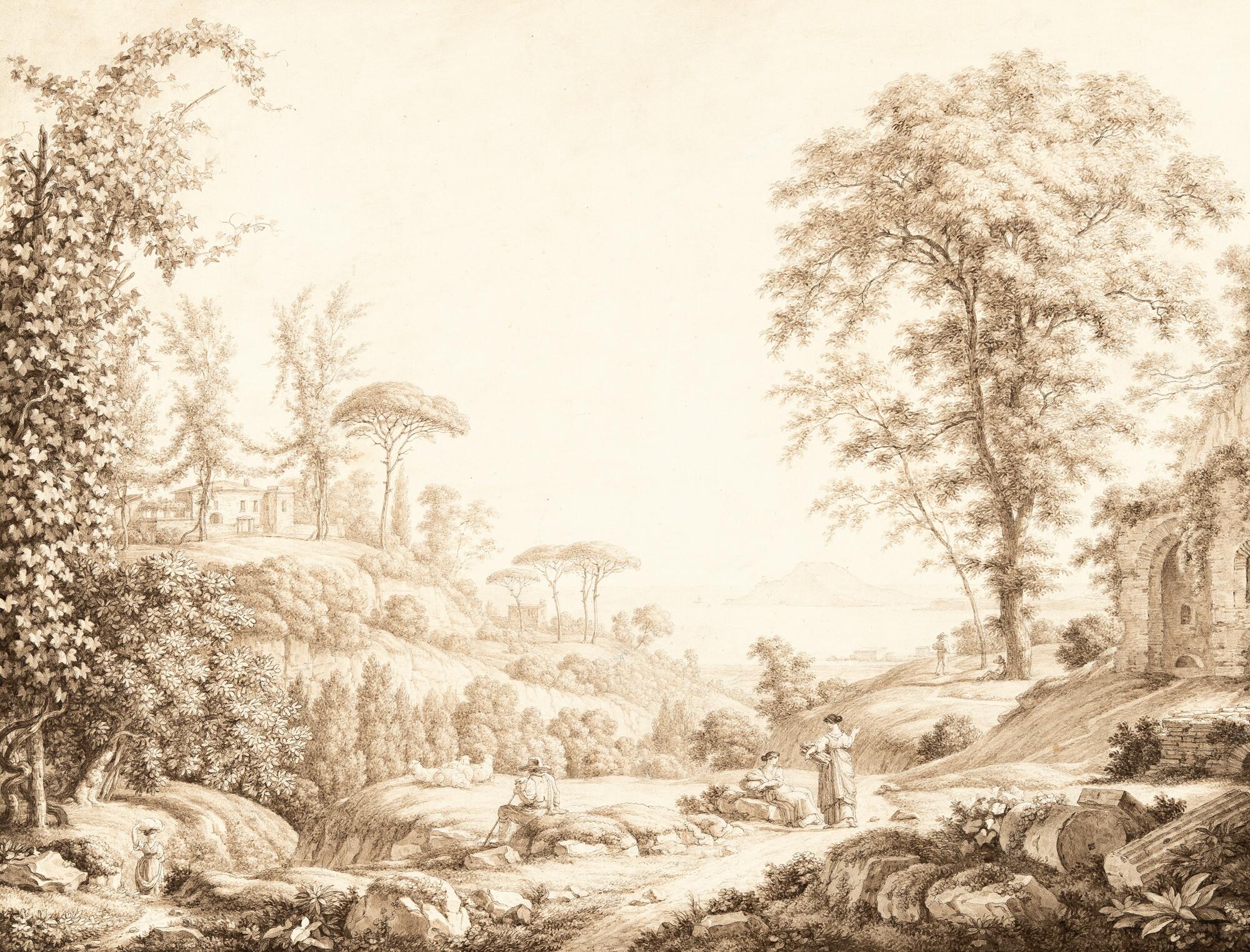 Christoph Heinrich Kniep - Arkadische Landschaft mit Ruinen