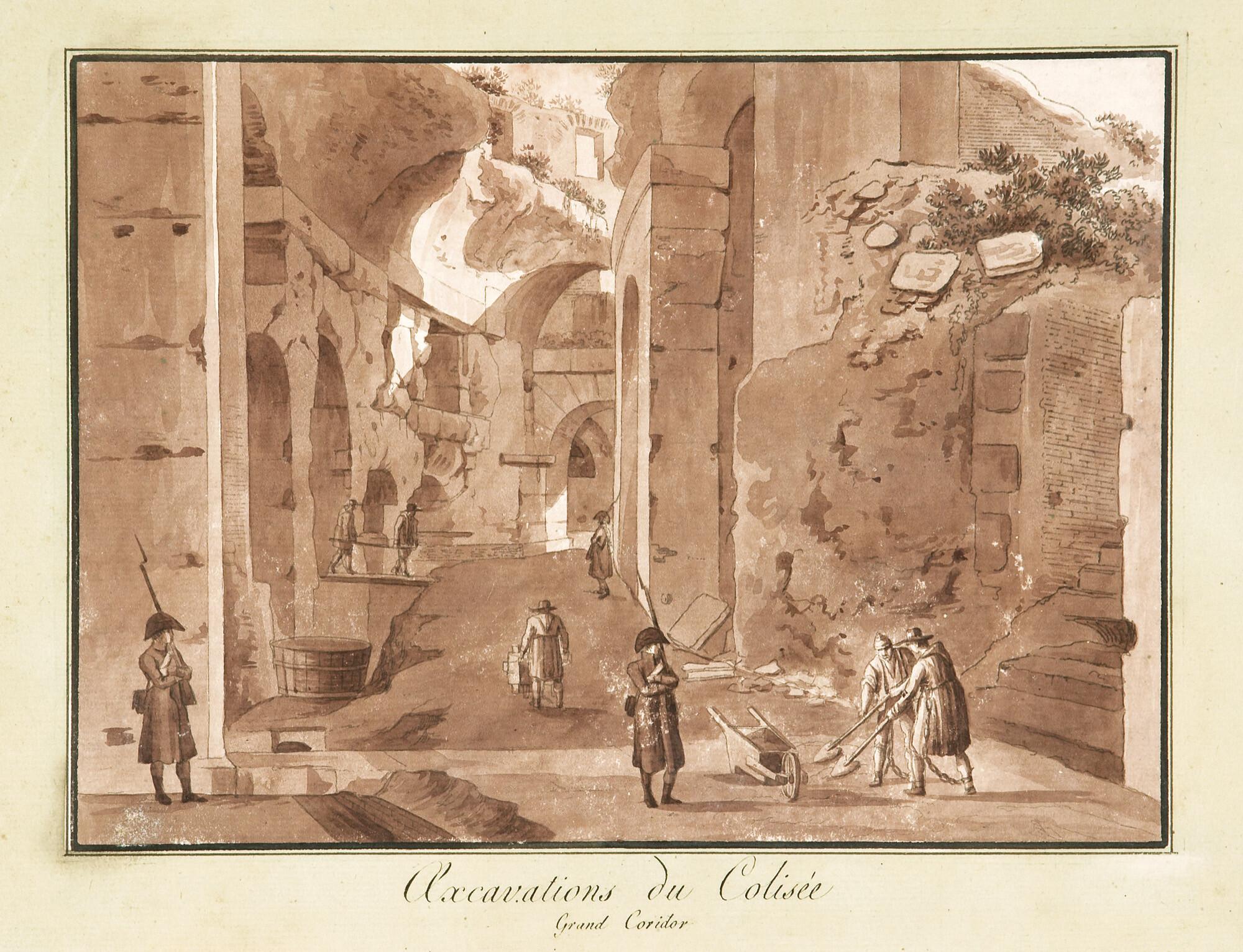 Christoph Heinrich Kniep - Ausgrabungen im Colosseum.