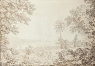 Christoph Heinrich Kniep - Vue De La Baie De Naples, Personnages Conversant Au Premier Plan