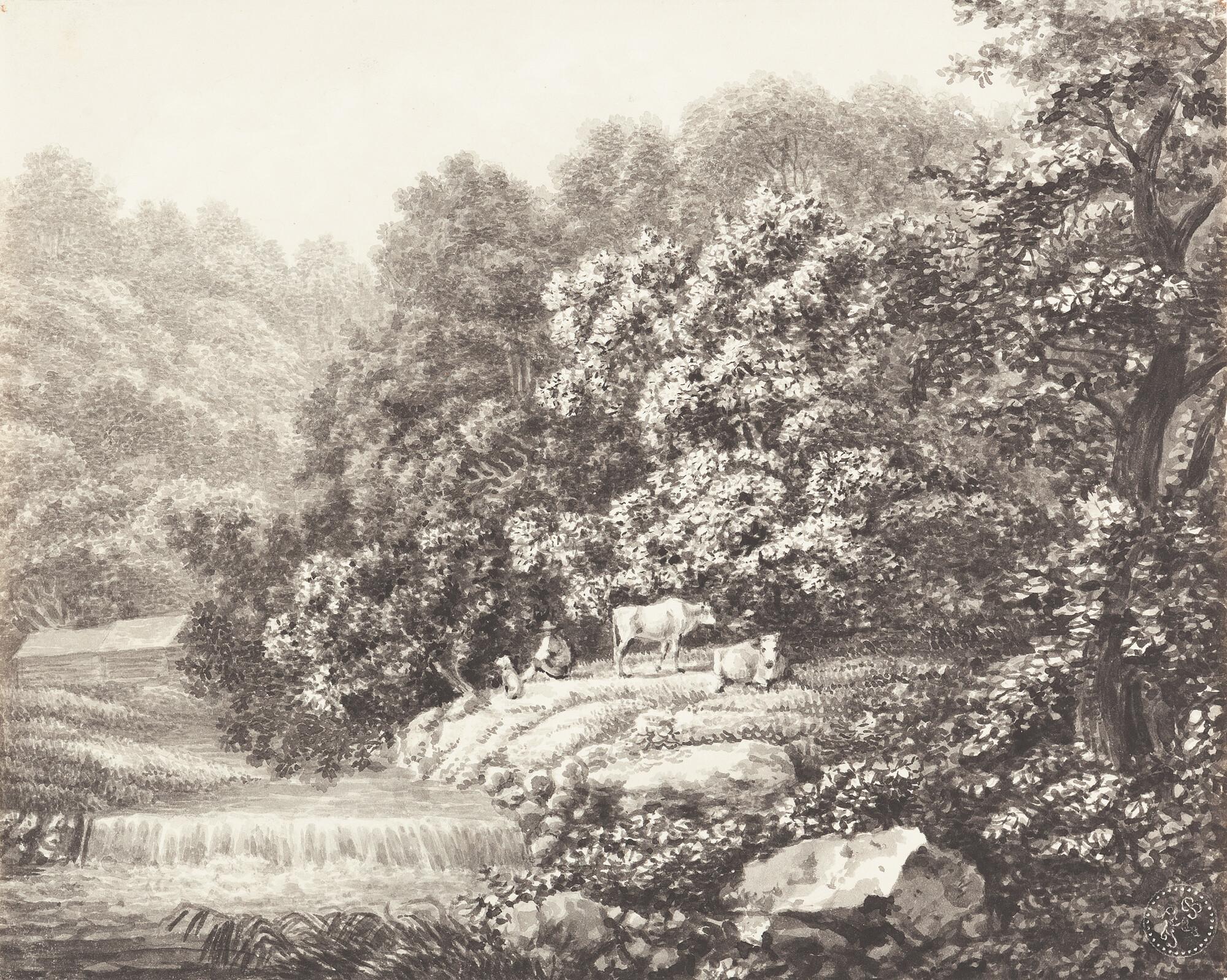 Christoph Nathe - Kleiner Wasserfall mit einem Hirten